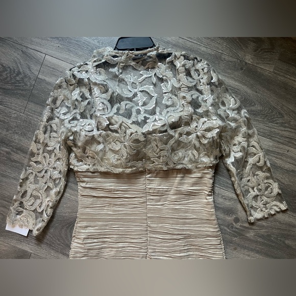 CACHET short taffeta dress with 3/4 sleeve sequin bolero size 14 NWT! - Picture 13 of 17